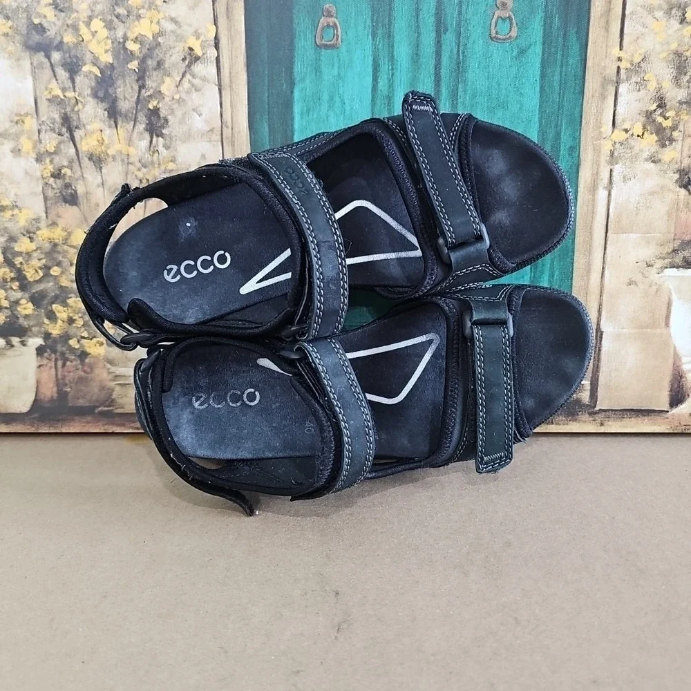 ECCO Sport Womens Yucatan Plus Offroad Sandals EU 40 US 8.5-9 Black Leather‎